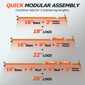 COZYMO dual-sided pointer guides cuts from left or right for clear sightlines.