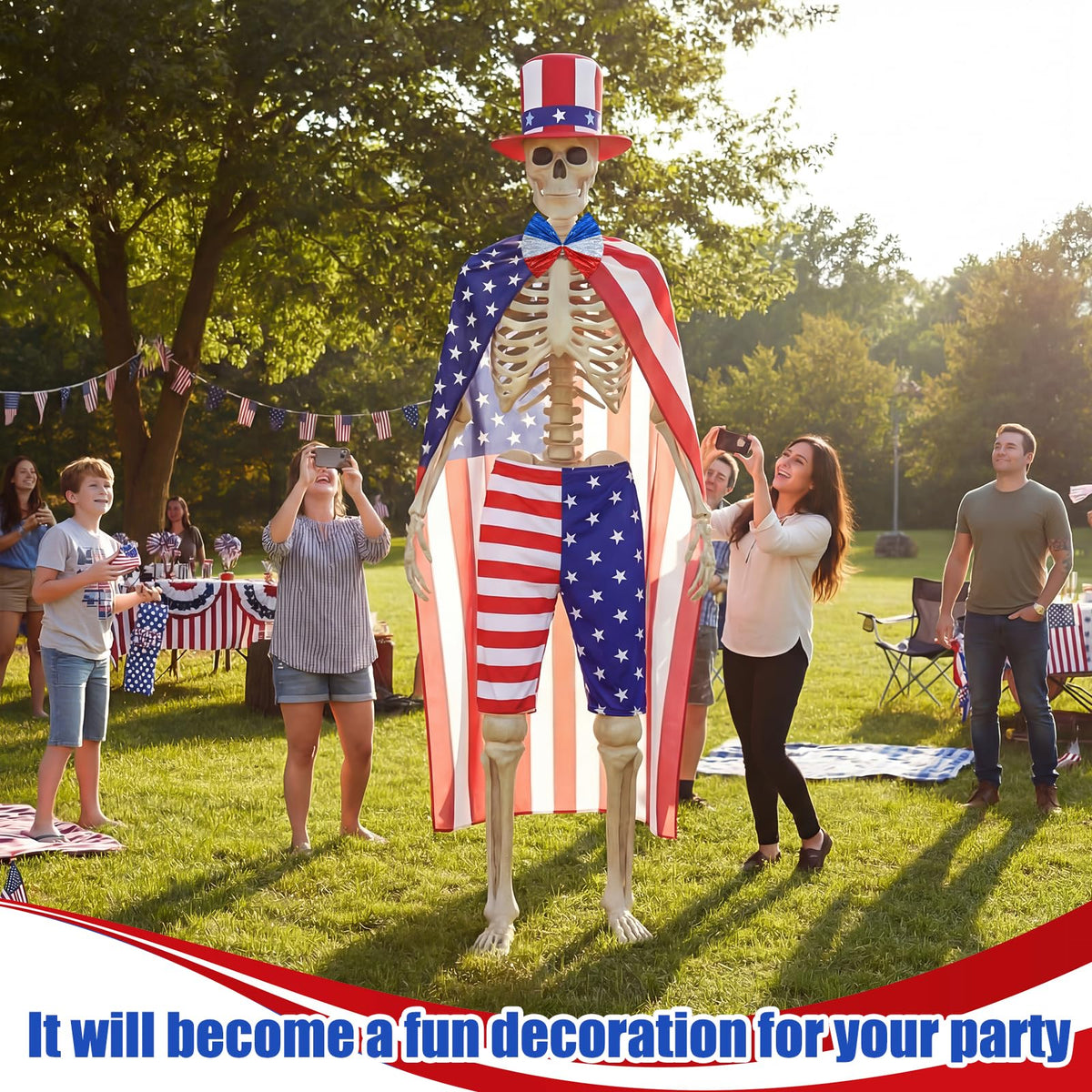 Cozypower outdoor skeleton display with weather-ready fabric for versatile use.
