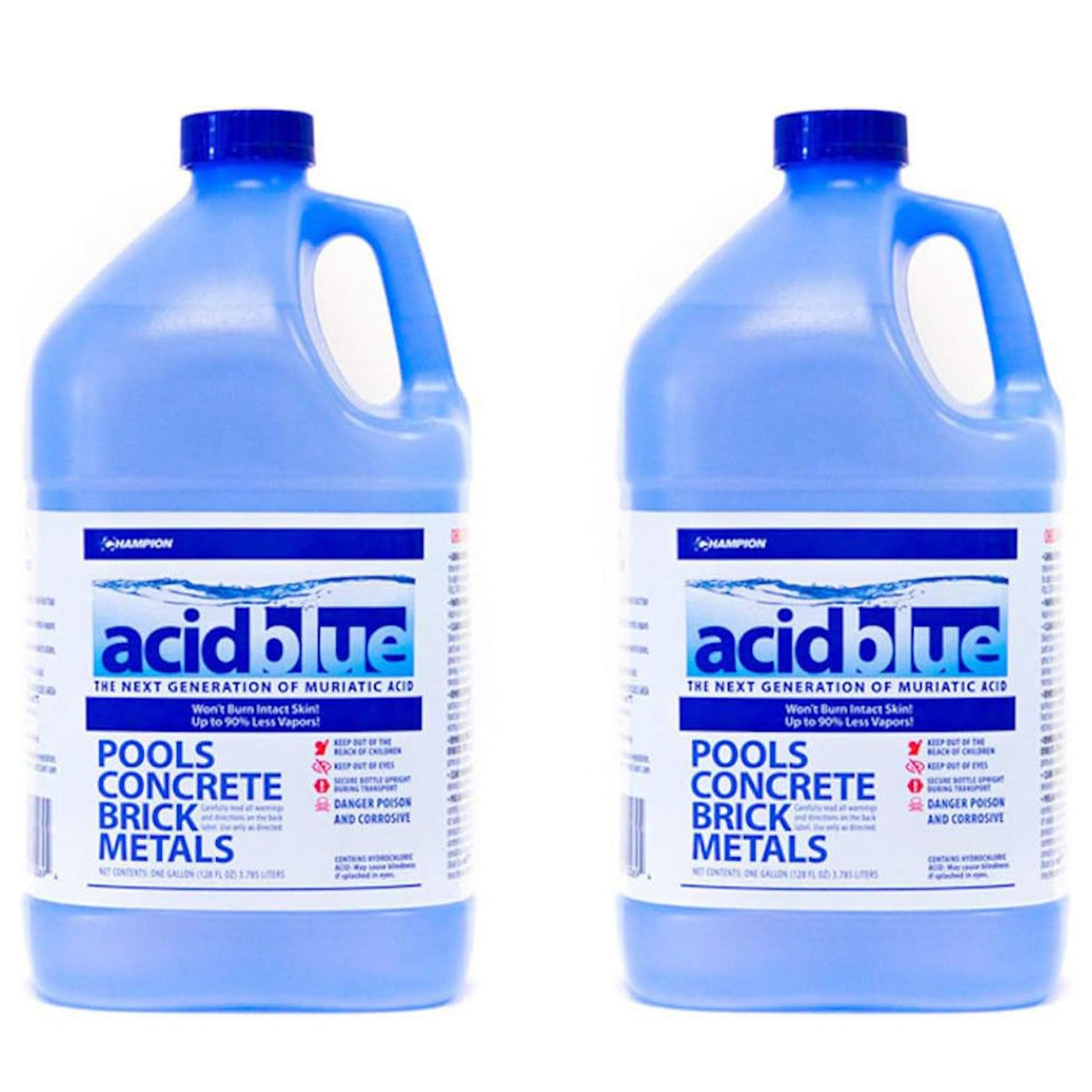 CPDI Champion Acid Blue 2-pack bottle front, ready for stain removal tasks