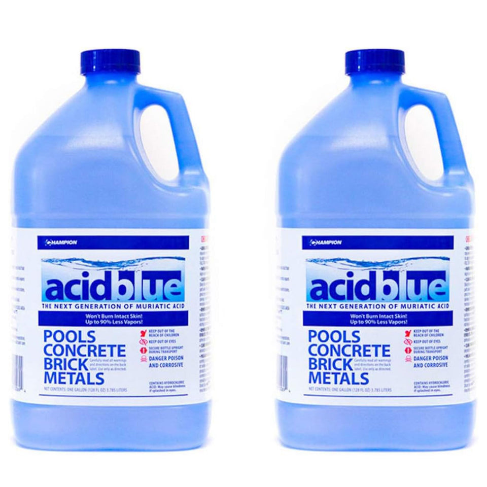 CPDI Champion Acid Blue 2-pack bottle front, ready for stain removal tasks