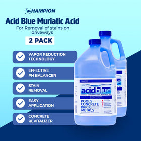 CPDI Champion Acid Blue bottle being poured for application