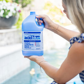 CPDI Champion Acid Blue removes driveway stains from concrete surfaces