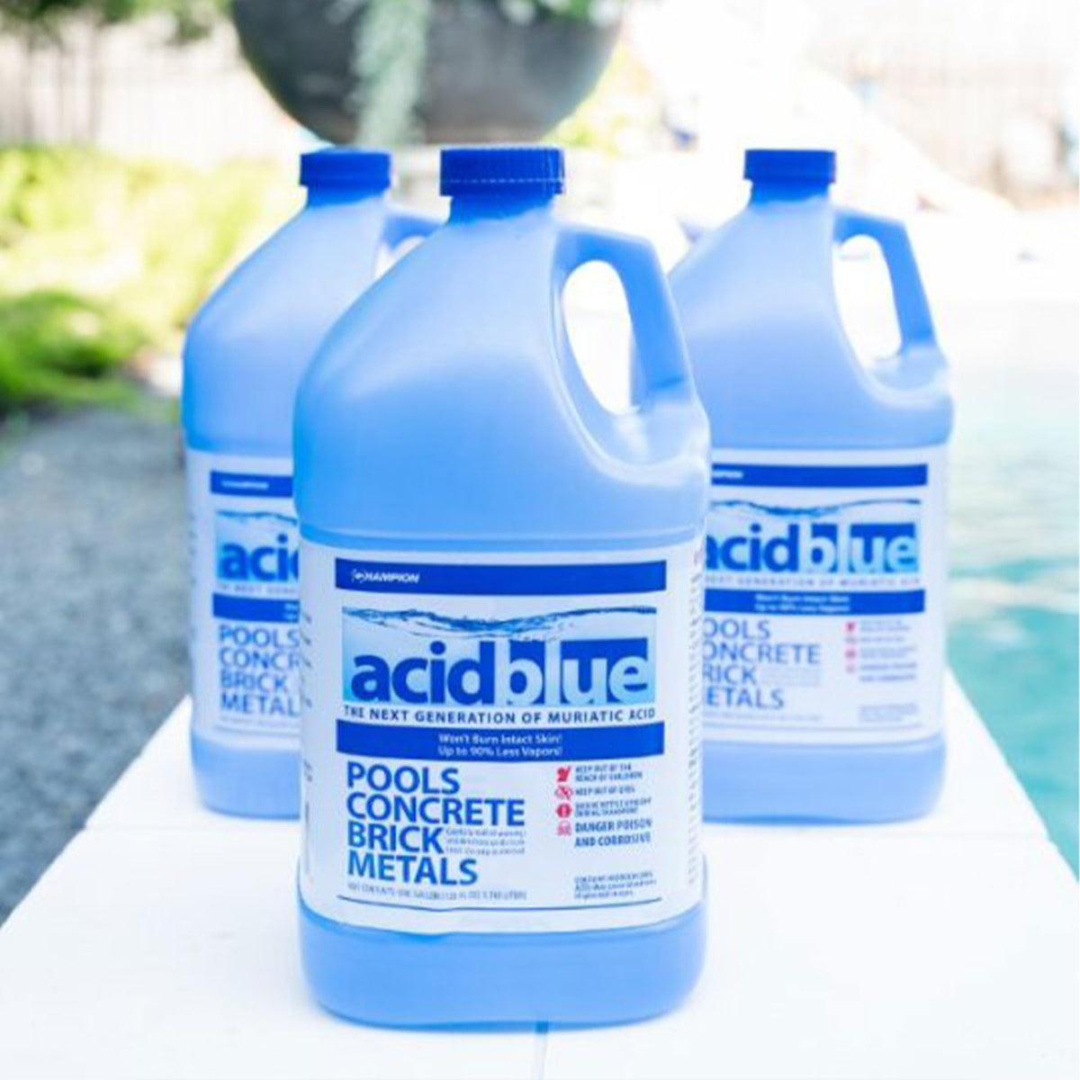 CPDI Champion Acid Blue pool care solution included in kit