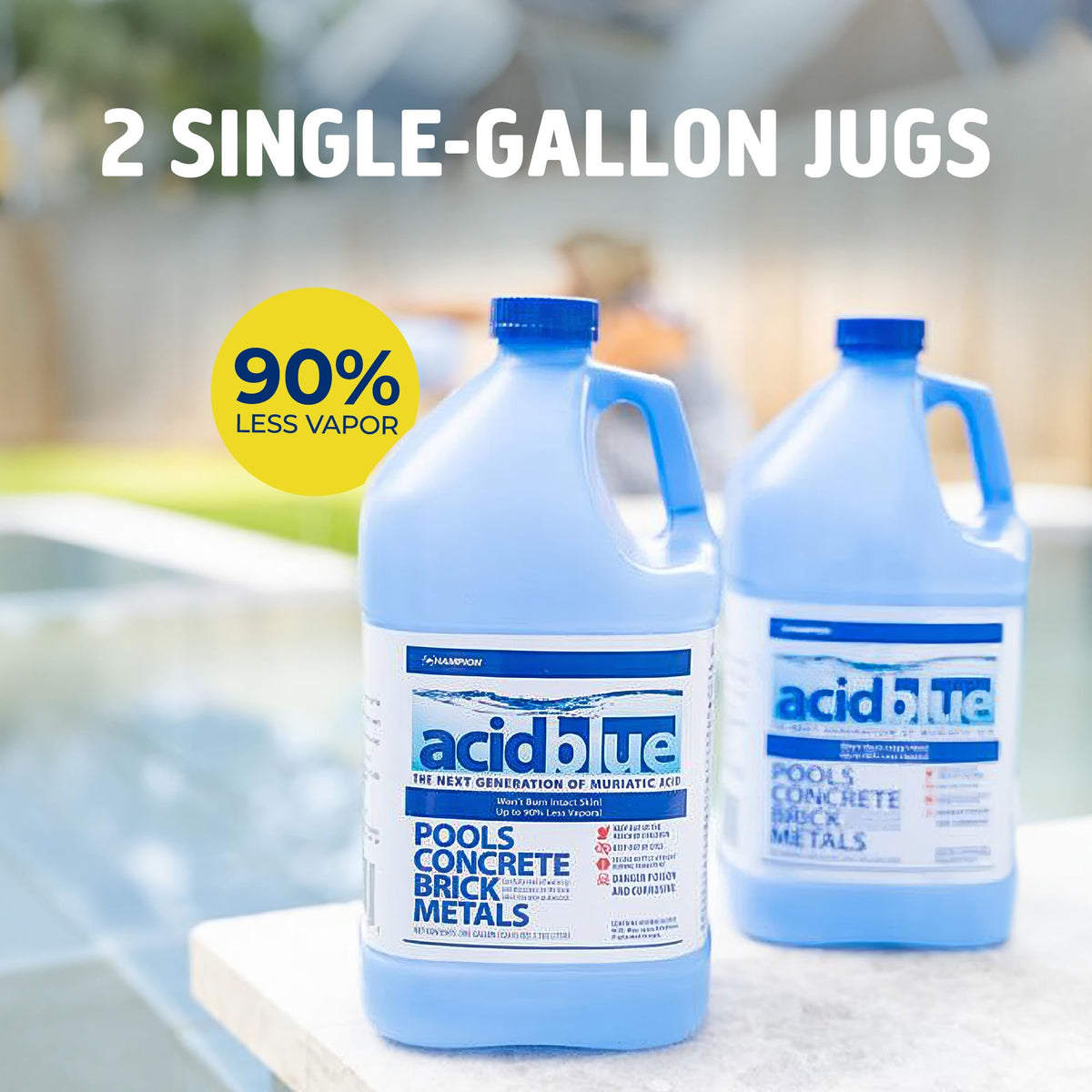 CPDI Champion Acid Blue vapor reduction technology highlighted on label