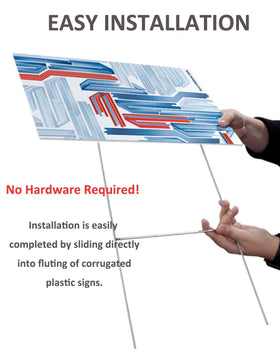 CPTC FLRAE 20-pack metal yard sign stakes ready for corrugated plastic signs