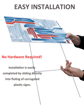 CPTC FLRAE yard sign stake metal frame provides sturdy support