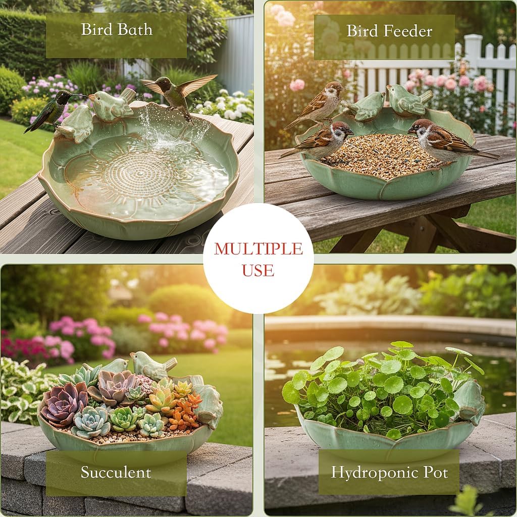 CPWWSXPG easy-to-clean bird bath bowl simplifies maintenance.
