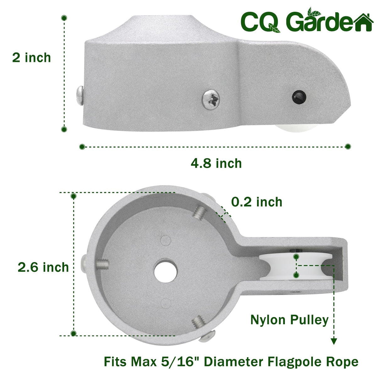 CQ Garden outdoor flag-raising system component for easy setups.