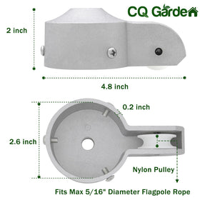 CQ Garden outdoor flag-raising system component for easy setups.