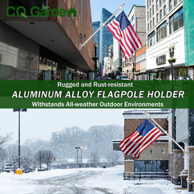 CQ Garden powder-coated rust-resistant flag mount delivers long-lasting outdoor performance.