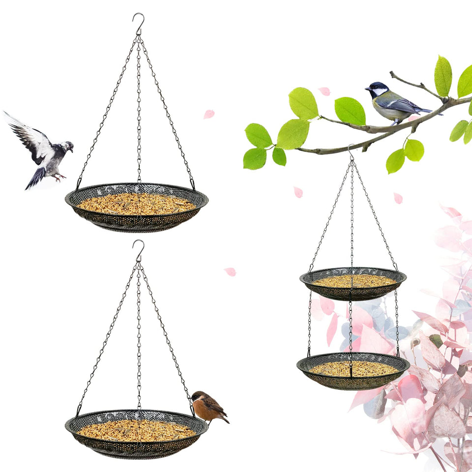 CQAIRIOU large platform feeder tray attracts backyard birds