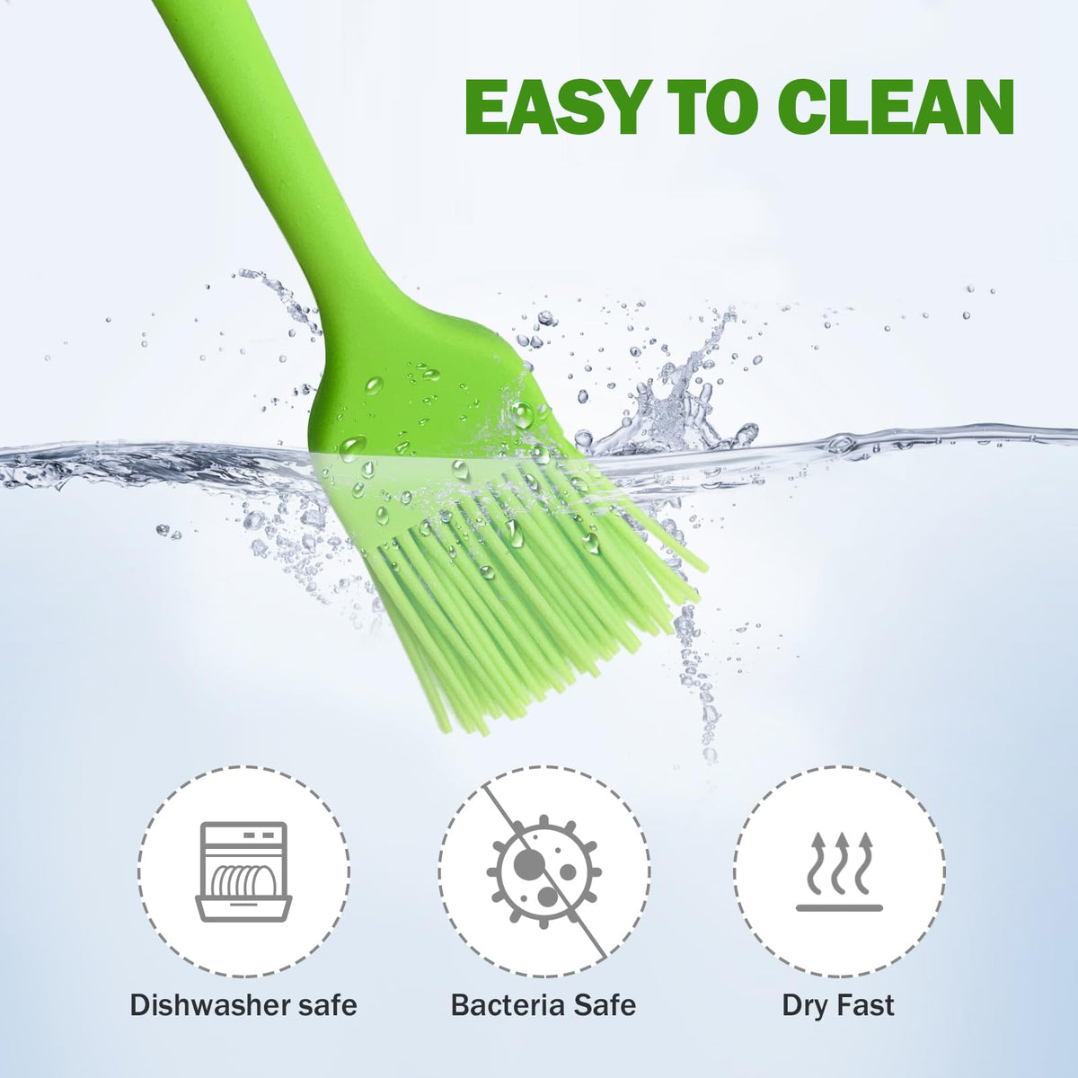Craebuer BPA-free silicone brush with durable stainless core