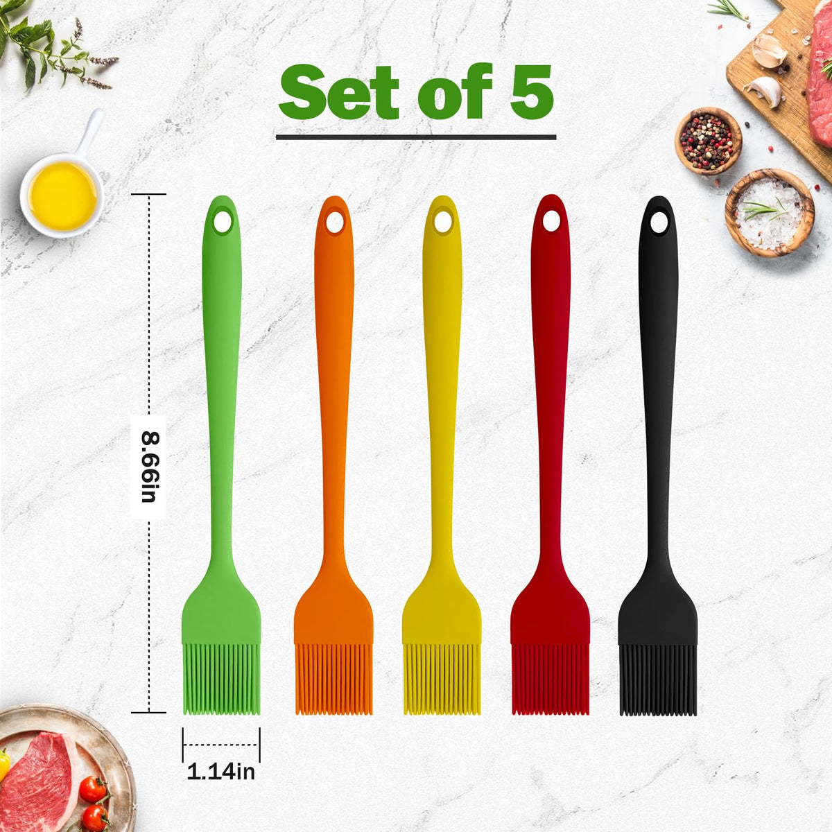 Craebuer dishwasher-safe silicone brush for quick cleanup after cooking