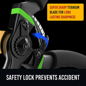 Craft911 built-in safety lock prevents accidents during storage and transport.