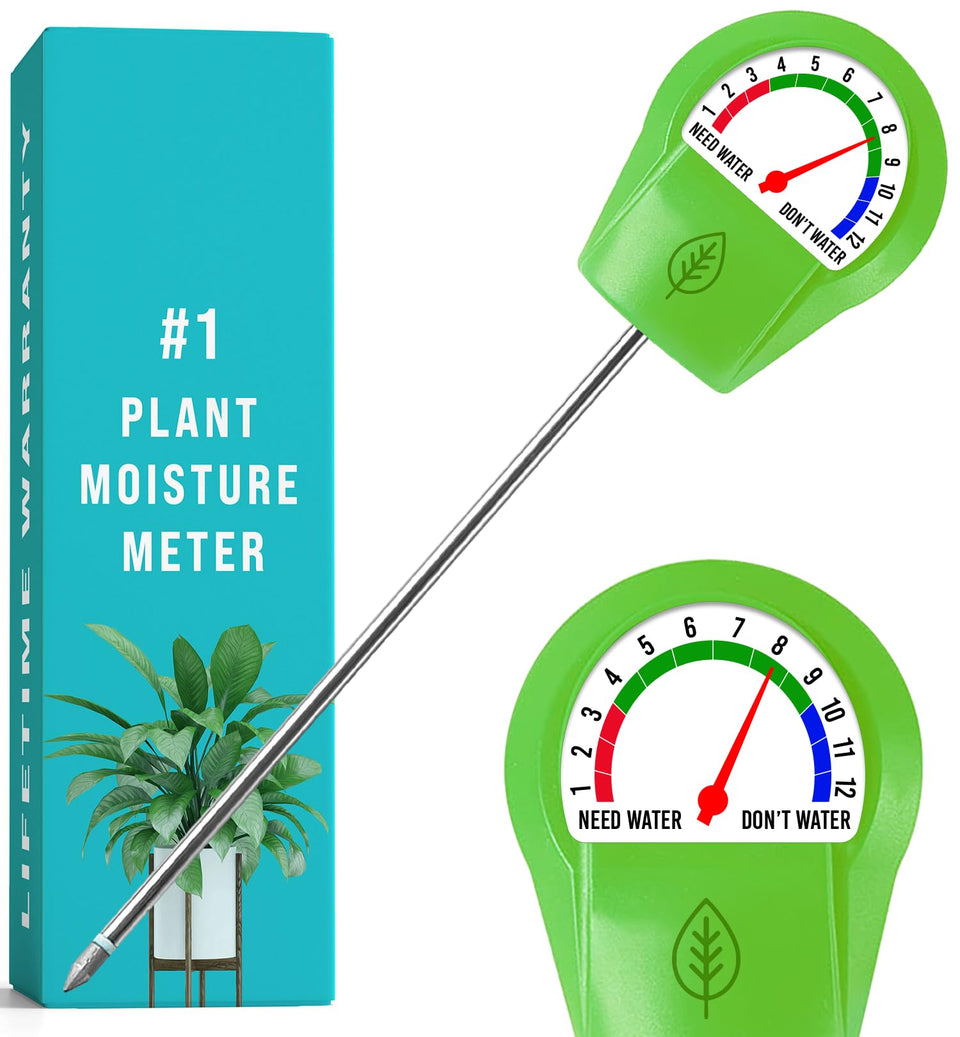 Craft911 GROWIT moisture meter in a pot shows precise soil moisture for healthier growth.