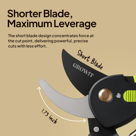 Craft911 Lime Bypass pruning shears ergonomic grip for comfortable pruning sessions
