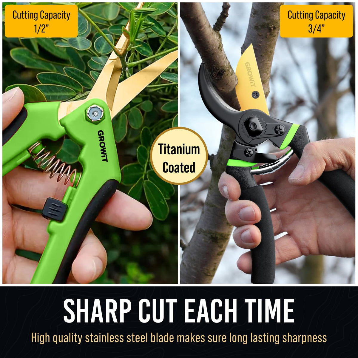 Craft911 pruning shears ergonomic handle designed for reduced fatigue.