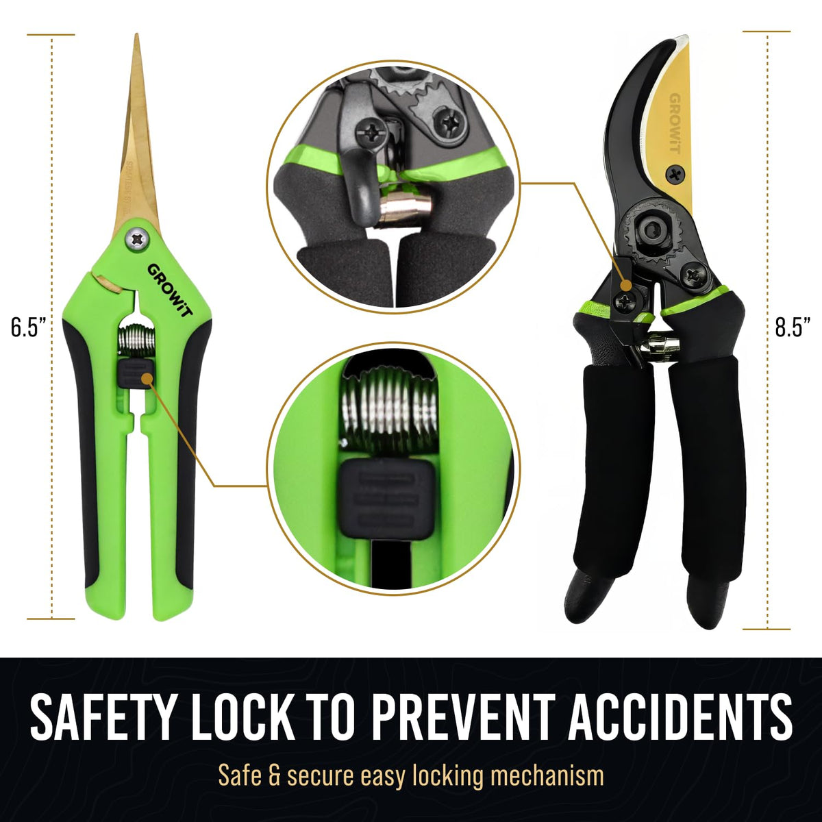 Craft911 safety lock closed for safe transport and storage.
