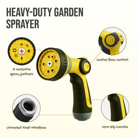 Craft911 thumb-control flow nozzle for comfortable watering and reduced hand fatigue.