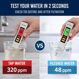 Craft911 TDS meter auto-lock holds the latest reading for easy viewing.