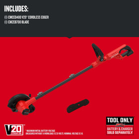 CRAFTSMAN 20V Edger pivoting handle adapts to your preferred edging angle.