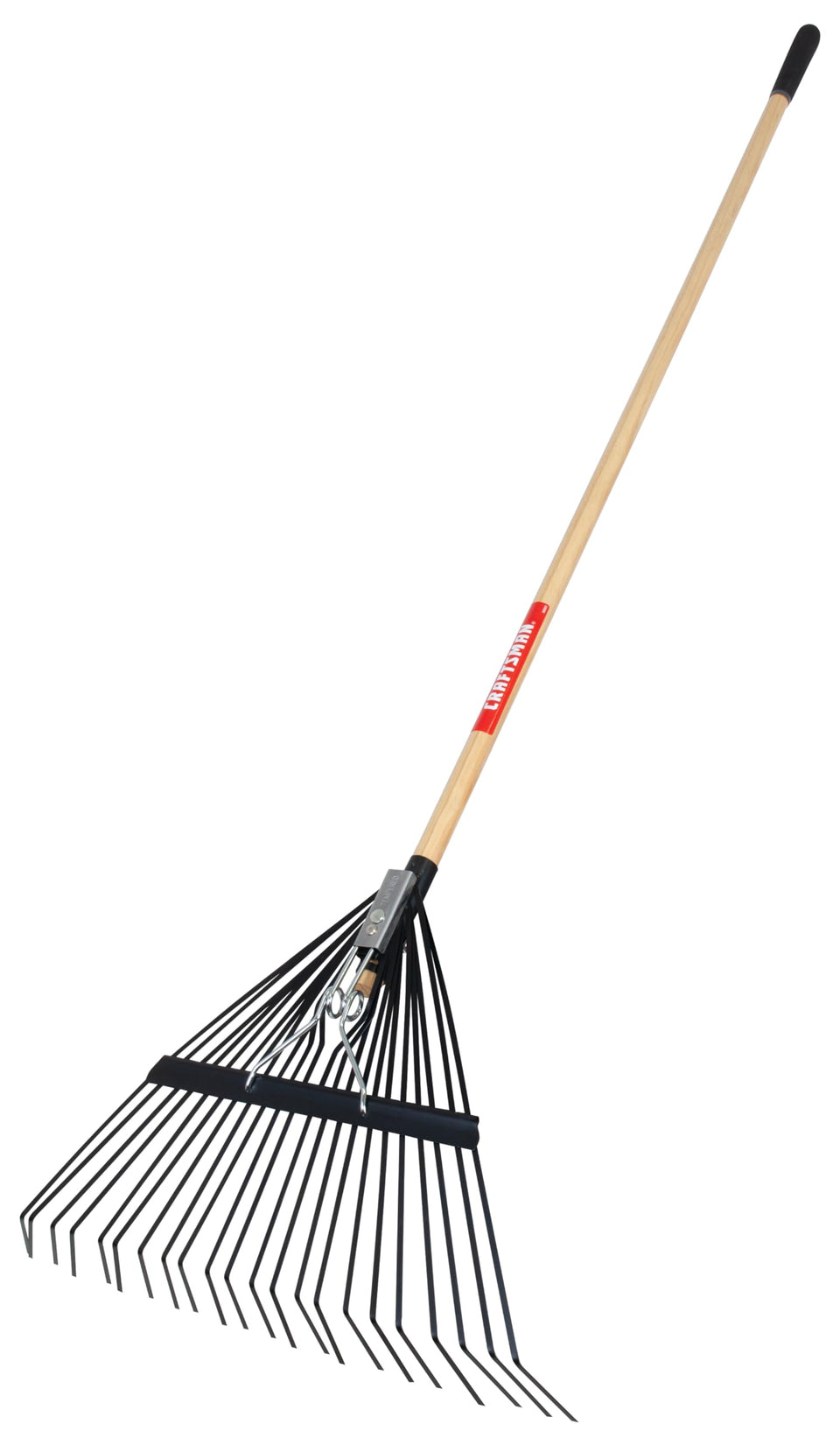 Craftsman 22-tine wood handle rake for efficient debris and thatch removal