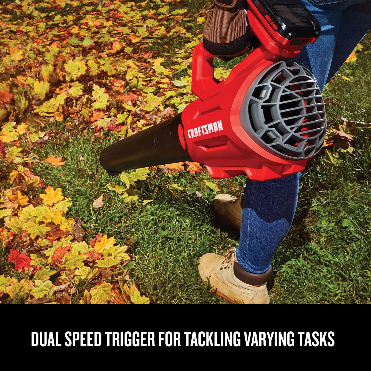 Craftsman Axial Blower dual speed control for power or runtime balance