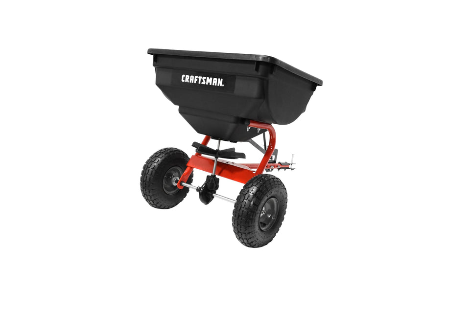 Craftsman CMXGZBF4505561 hopper capacity shows 85 lb load for efficient coverage