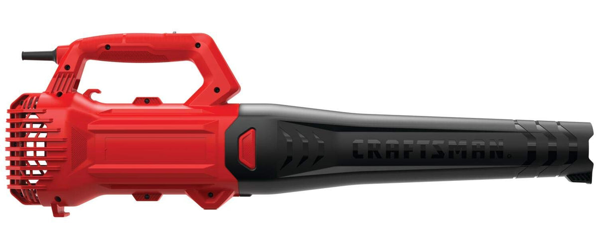 CRAFTSMAN corded leaf blower cleans around flower beds and hard surfaces efficiently.