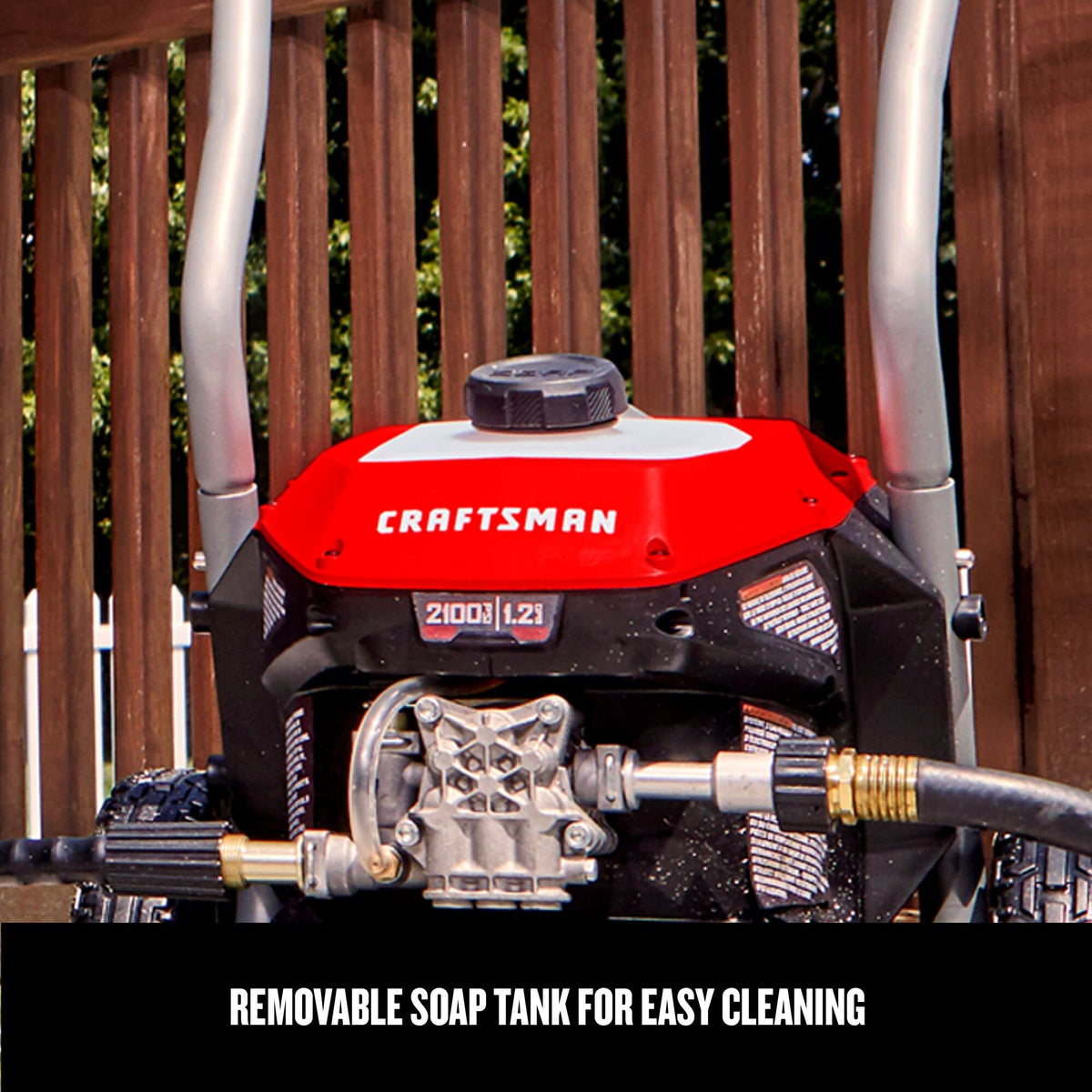 CRAFTSMAN electric pressure washer 10-inch wheels for smooth maneuverability