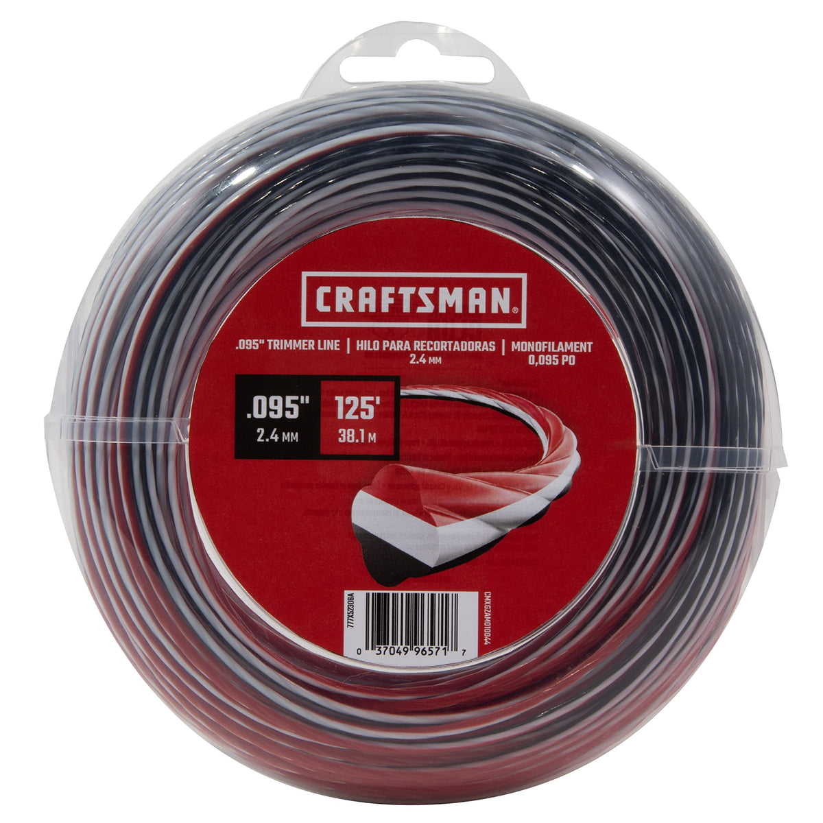 Craftsman SBD line installed in trimmer during operation.