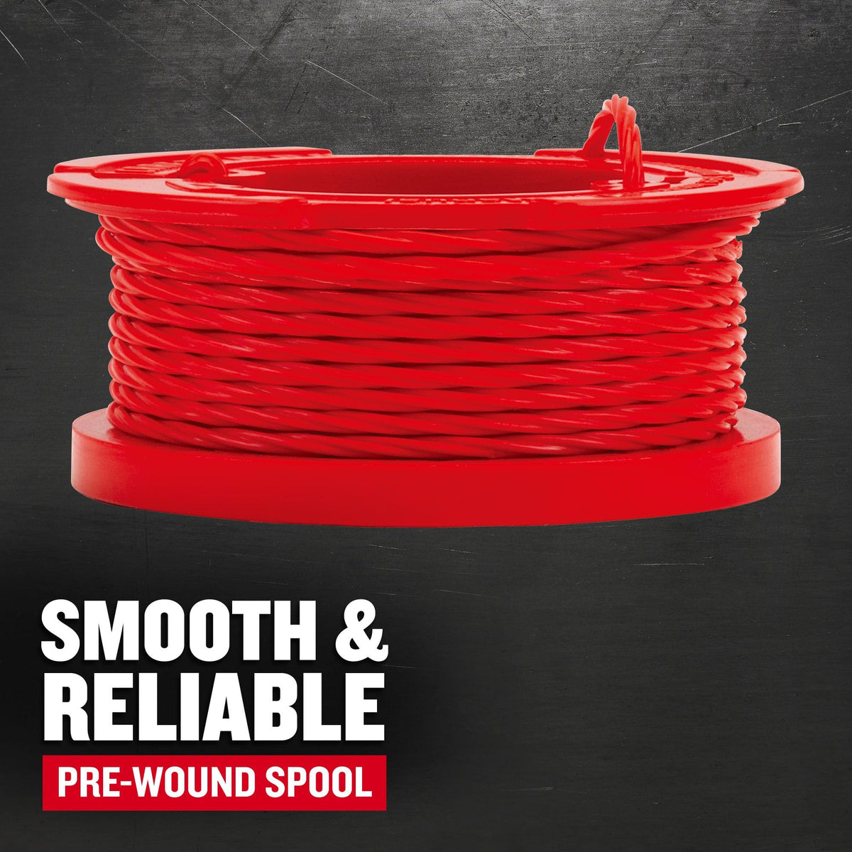 CRAFTSMAN spool closeup 0.08-inch line demonstrates durable, consistent material.