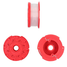 CRAFTSMAN spool packaging close-up highlights value and spare parts.