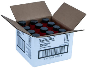 Craftsman universal 2-cycle oil in 12-pack case for easy maintenance of power tools