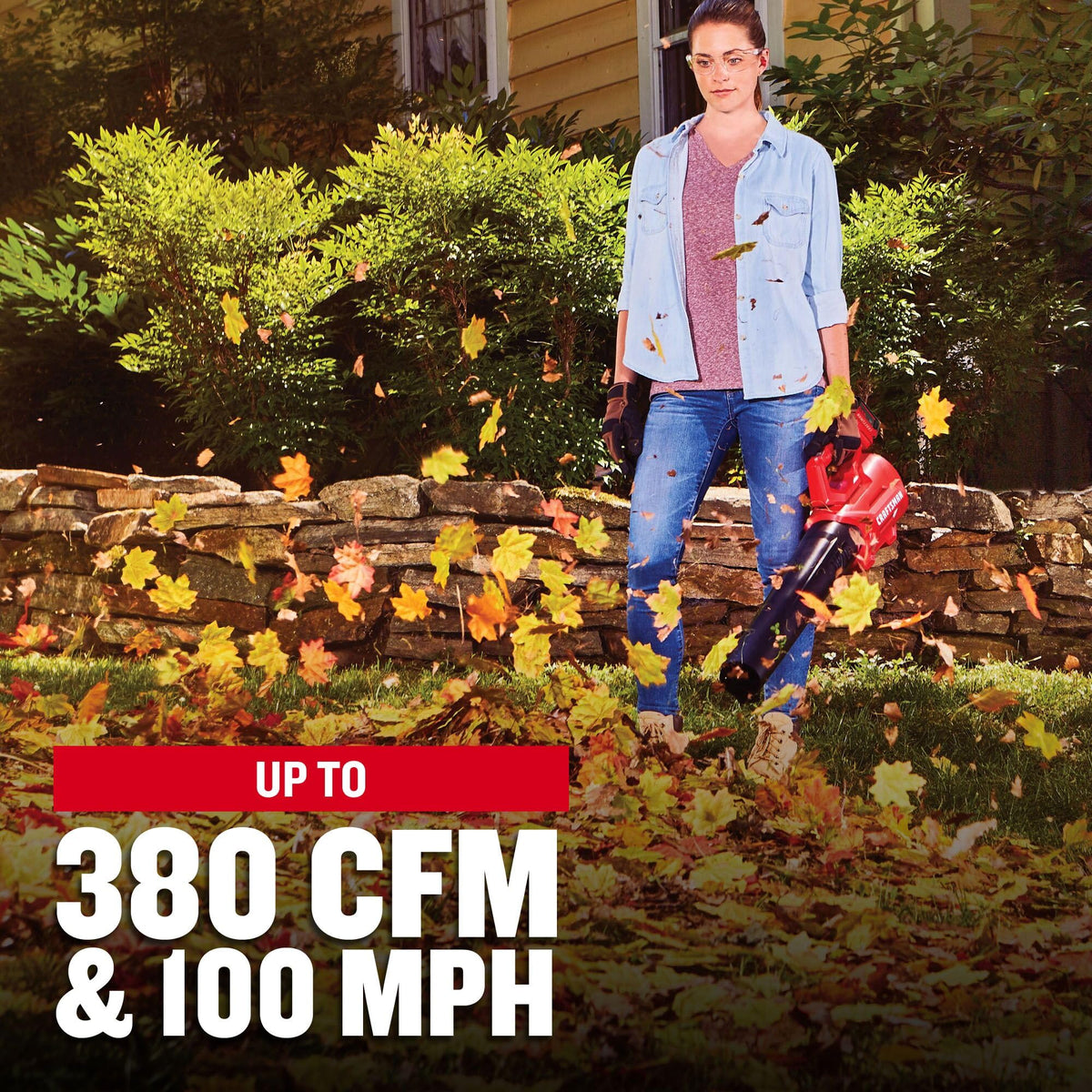 CRAFTSMAN V20 axial leaf blower kit with charger for quick setup
