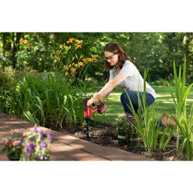 Easy-to-use Craftsman V20 with quick-dig capability for faster garden bed setup.