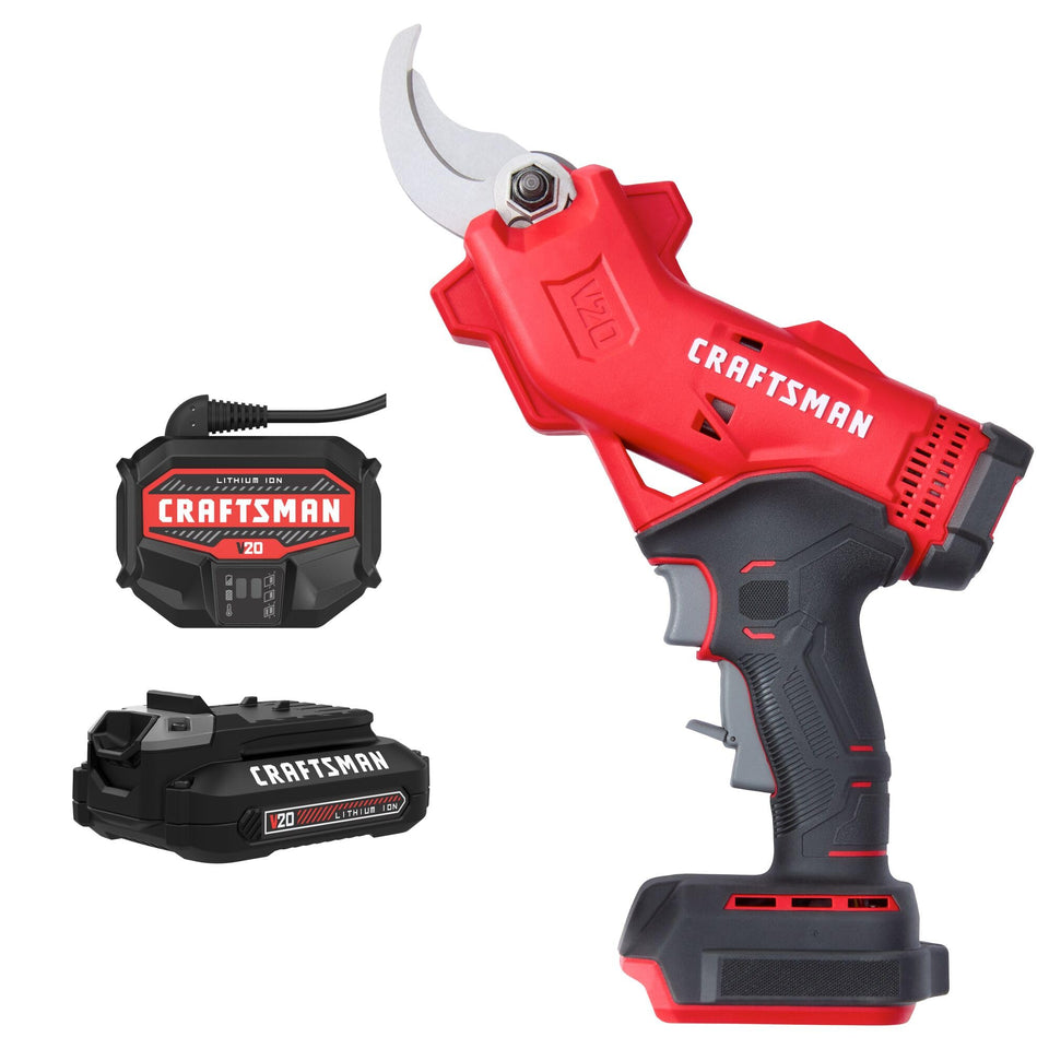 CRAFTSMAN V20 cordless pruner with battery included for ready pruning on trees
