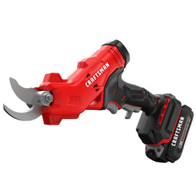 CRAFTSMAN V20 cordless pruner in use on a garden branch