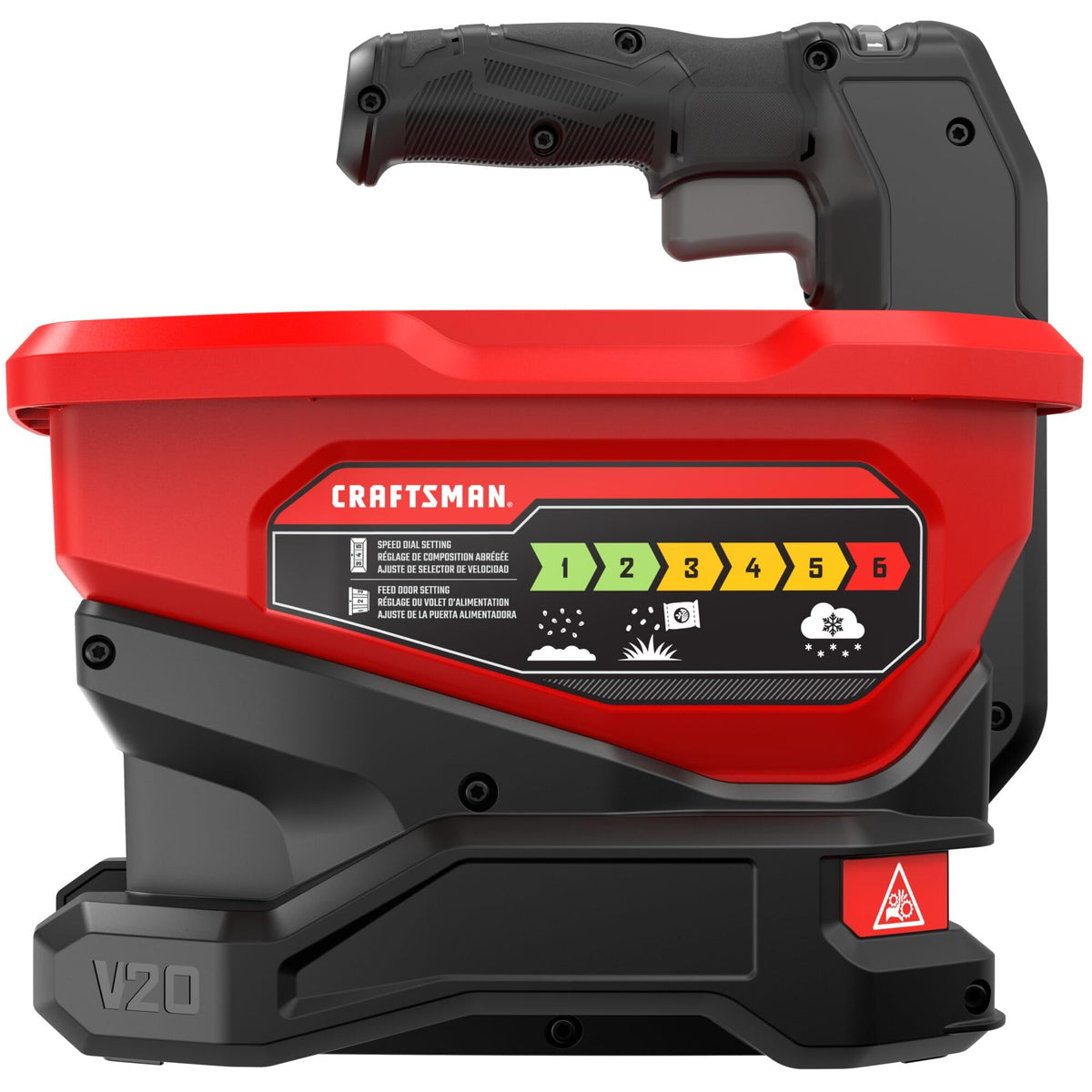 Craftsman V20 four-season spreader carries a three-year limited warranty.