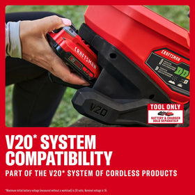 Year-round Craftsman V20 spreader for seed, fertilizer, salt applications.