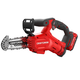 2Ah battery installed on the CRAFTSMAN V20 mini pruning chainsaw