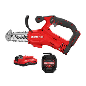 CRAFTSMAN V20 mini pruning chainsaw with 6in bar ready for precise cuts