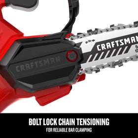 BAR AND CHAIN setup on the CRAFTSMAN V20 mini pruning chainsaw