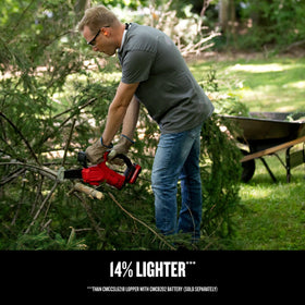 Integrated tip guard on the CRAFTSMAN V20 mini pruning chainsaw enhances upper cuts