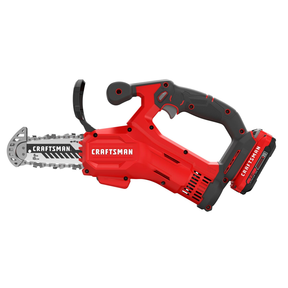 Storage sheath with onboard wrench on the CRAFTSMAN V20 mini pruning chainsaw