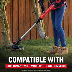 CRAFTSMAN spool compatible with WeedWacker models for easy setup and use.
