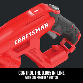 CRAFTSMAN WEEDWACKER edge capability switches from trimming to edging in seconds.