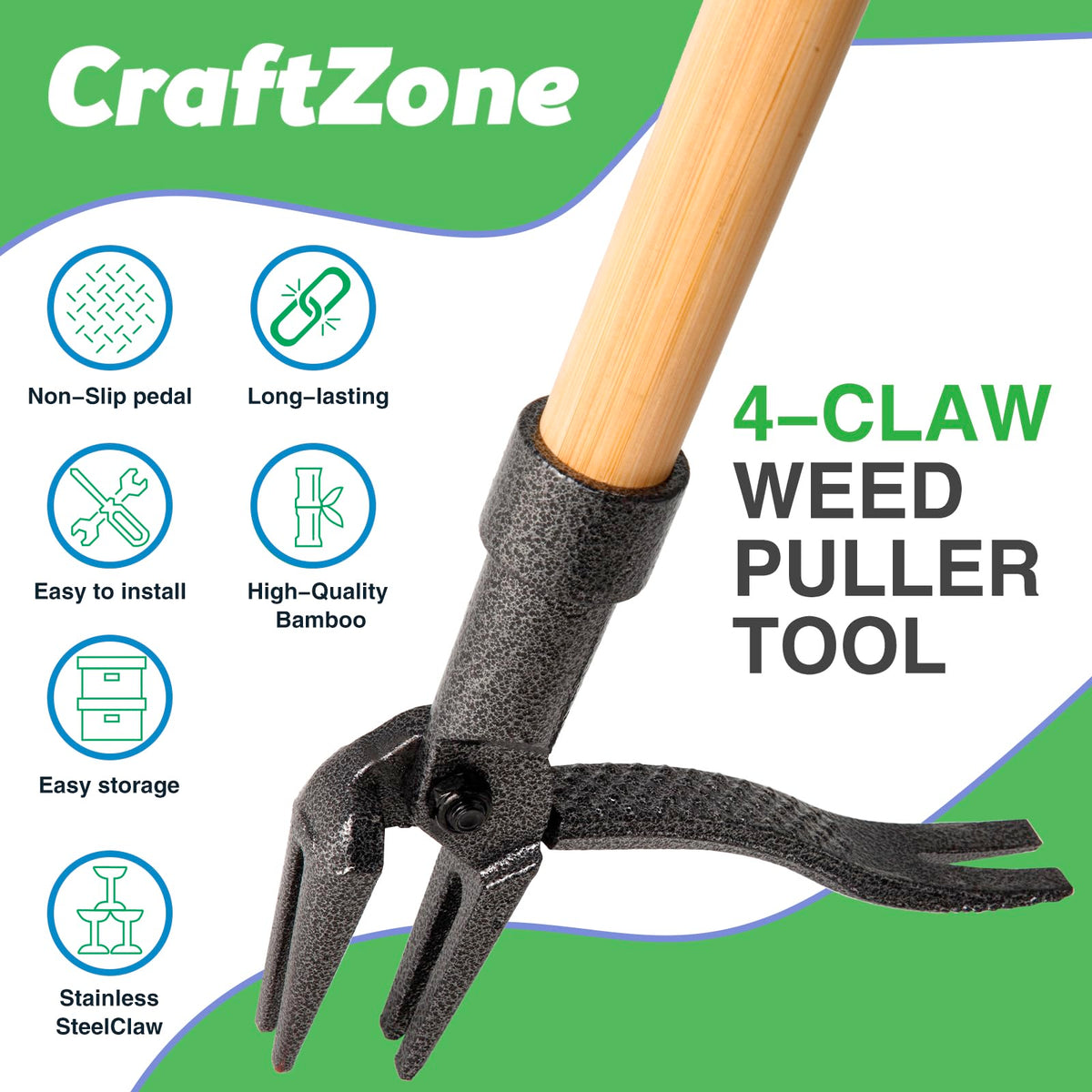 CraftZone foot platform design supports standing operation with added balance.