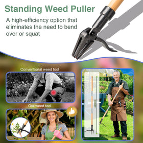 CraftZone removable 3-section pole adjusts length for comfortable reach.