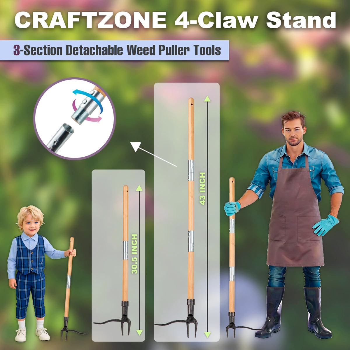 CraftZone rust-resistant welded head cleans easily after use.
